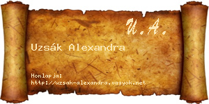 Uzsák Alexandra névjegykártya