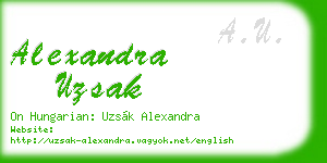alexandra uzsak business card